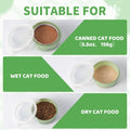 SLSON 5.5 oz Cat Canned Food Storage Container, 2Pack Cat Wet Food Cans Sealer with Airtight Snap-Lock Cover Lids to Keep Pet Food Fresh No Fridge Odor