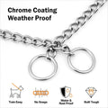 TagME Chain Choke Collar for Dogs, No Pull Slip Training for Small Dogs