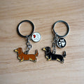 Harikaji Dog Keychain, Vivid Cute Pet Keyring Bag Charm Metal Key Ring Keyfob