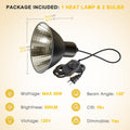 Briignite Reptile Heat Lamp G9 Halogen Heat Bulb Dome Reptile Light Fixture