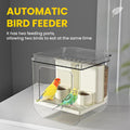 BAGHPBM No Mess Automatic Bird Feeder,Multifunctional Parrot Seed Feeders,Transparent Seed Food Container,Bird Cage Accessories for Canaries Budgies Lovebirds Conures Cockatiels