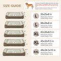 JOEJOY XL Orthopedic Dog Beds Large Sized Dog, Extra Thick Supportive Big Dogs Couch Bed with Sides, Ultra Soft Pet Bed Sofa for Large Dogs, Beige, 42inch