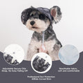 Tie-Dye Dog Baseball Hat with Ear Holes, Adjustable Summer Sun Cap for Pets(Black, Large)
