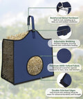 Hay Feeder for Goats and Horses - Slow Feed Design, Heavy Duty Hanging Hay Bag for Barn, Trailer & Paddock, Easy to Hang