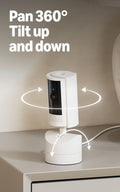 Ring Pan-Tilt Indoor Cam, White with Ring Indoor Cam (2nd Gen), White