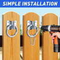 10 Pcs Cross Tie Ring Set, Horse Trailer Tie Ring with 10 Spring Snap Hook and 40 Screws, Tie Down Ring for Stall, Trail