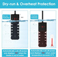 25W Aquarium Heater, Adjustable Small Fish Tank Heater, with Digital Display, Overheat Protection & Dry Run Protection, 