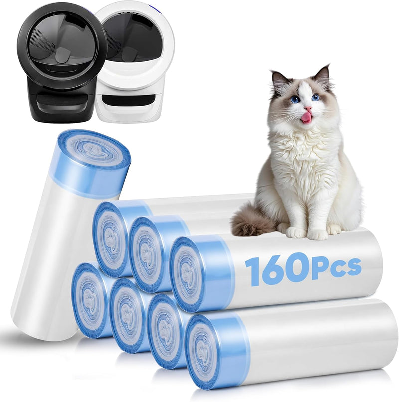 160 Count Cat Litter Box Liners Compatible with Litter Robot 3 & 4