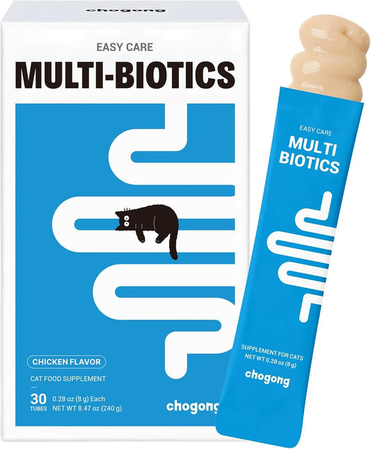 Cat Probiotic Supplement, Lickable Digestive & Gut Health Support, 30 Tubes