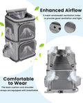 HOVONO Double-Compartment Cat Backpack Carrier for Mulit-Cat Families