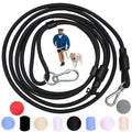 Tiesenci Hands Free Dog Leash Crossbody & Waist for Walking, 9-in-1 No Pull Dog Harness & Leash Set, Heavy Duty Waterproof Slip Lead for Large Medium Breeds (20-120lbs, Black)