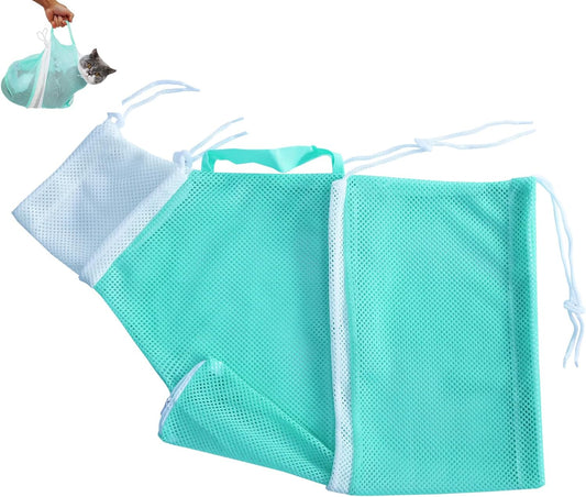 Cat Bathing Grooming Bag - Anti Bite & Anti Scratch Adjustable Pet Restraint for Bathing, Nail Trimming, Medicine, Injec