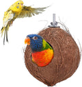YJJKJ Pet Bird Natural Coconut Shell Bird House Parakeet Budgie Cockatiel Finch Sparrows Breeding Nesting Bird Aviary Ca