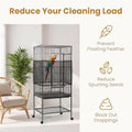 2 Pcs Bird Cage Cover Bird Cage Seed Catcher Soft Airy Nylon Mesh