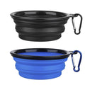 Collapsible Bowl Pet, 2 Pack, Large, Dog Water, Great for Cats and Dogs, Portable Pet Feeding Watering Dish for Walking Parking Traveling with 2 Carabiners, Travel, Hiking