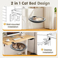 17.3" Extra Large Cat Desk Bed Cat Desk Hammock for Home Office Holds 40lbs