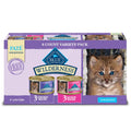 Blue Buffalo Wilderness Kitten Food, High-Protein & Grain-Free Wet Cat Food Paté Variety Pack, Chicken & Salmon Recipes, 3-oz Cans (6 Count, 3 of Each)