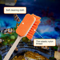 Small Fish Tank Cleaner Brush, Algae Scraper for Aquarium,11.8IN