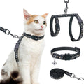 PAWCHIE Cat Harness with Leash and Collar Set - Escape Proof Adjustable Glow in The Dark Cat Harness for Kitty Outdoor W