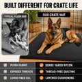 Chew Resistant Dog Bed, Durable Dog Crate Pad, 41 x 28 Inch, Black