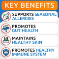 BARK&SPARK Dog Allergy Relief Soft Chews for Skin Health & Seasonal Allergies - Anti-Itch Supplement w/Omega-3, Quercetin & Bromelain Immune Treats for Dry Skin & Hot Spots - Chicken Liver - 180ct