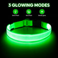 Illumifun LED Dog Collar, USB-C Rechargeable Light Up Collar Glow in Dark, Adjustable Pet Safety Lights for Night Walkin