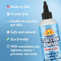 Bodhi Dog Tear Stain Remover - Removes Tears, Saliva & Mucus Stains from Dogs & Cats - Gentle, Natural Solution for Sens