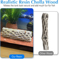 kathson 6" Resin Cholla Wood, Aquarium Shrimp Hideout (3PCS)