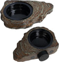 Magnetic Gecko Feeding Ledge, Reptile Food Dish with 3PCS Feeding Cups Crested Gecko Feeder Ledge Water Bowl for Lizard 