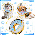 CNEO Inflatable Dog Cone Collar with Detachable Enhanced Anti-Licking Shield, Soft Neck Donut Collar for Dogs After Surg