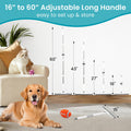Carpet Rake for Pet Hair Removal Tool, 60” Adjustable Long Handle Pet Carpet Brush, Reusable Carpet Scraper Dog cat Hair