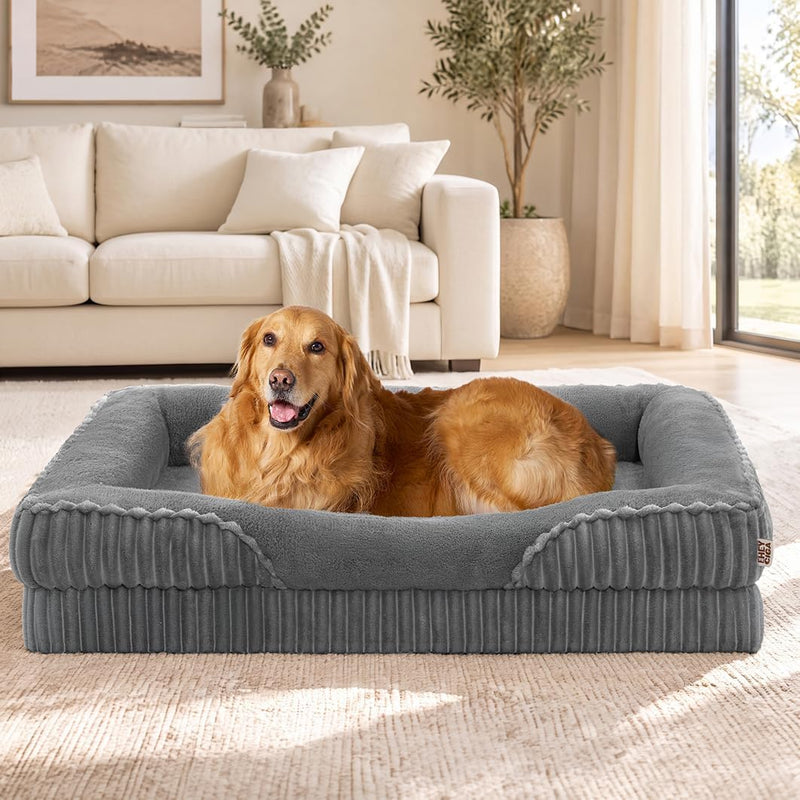 EHEYCIGA Orthopedic XL Dog Bed 42x30 Inch, Memory Foam Dog Couch