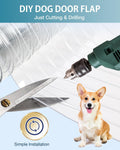 Dog Door Replacement Flap 12'' x 8' Clear PVC Doggie Flaps Customizable Plastic Vinyl Strips Thermal Insulation Thicknes
