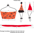 ADOGGYGO Halloween Christmas Bearded Dragon Costume Clothes, 2 Set