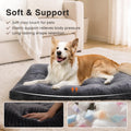 Dog Crate Bed Washable Dog Beds for Large Dogs Deluxe Thick Flannel Fluffy Comfy Kennel Pad Anti-Slip & Anti-Scratch Pet Sleeping Mat, 35 x 23 Inch, Gray