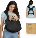 Dog Sling Carrier Front with Thicken Bottom Support for Small Dogs 10-16 lb