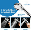 Hibbent Dog Sprayer Attachment Set for Pet Bathing and Dog Washing with 119 Inch Hose, Brass Shower Arm Diverter Valve, Handheld Shower Head, Bathroom Hose Sprayer Head Kit