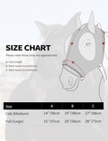 Harrison Howard Horse Fly Mask with Forelock Opening Stretch Breathable and Comfortable for Horses UV -Protection Black 