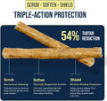 Tartar Shield® Soft Rawhide Dental Chews for Small Dogs | VOHC Accepted | Reduces Tartar, Controls Plaque & Freshens Breath | Vet Recommended | Bacon Flavor | USA Made | 30 Count