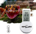 REPTI ZOO Reptile Thermometer Hygrometer with Suction Cup, Digital Thermometer Hygrometer for Reptile Rearing Box Terrar