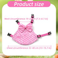 Bunny Clothes for Rabbits, Pink Polka Dot Rabbit Harness and Leash Set