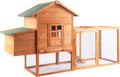 GOJOOASIS Wooden Chicken Coop for 2-5 Chickens Outdoor Wooden Hen House Poultry Pet Hutch for Backyard Outdoor w/Tray Ru