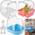 Honeydak 3 Pcs Bird Bath for Cage Parakeet Bath Hanging Box