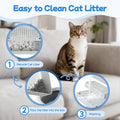 Extra Large 3 Steps Litter Box Ramp, Adjustable Cat Litter Box Step with Filter Function, Easy to Clean Cat Litter Stair