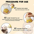 Pet Feeder Bottle Animal Feeding Bottles Kitten Bottles for Nursing Anti-Choking Design for Newborn Kittens Puppies Small Animals with 2 Pcs Replacement Nipple (Yellow, 20 ml)
