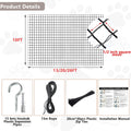 POYEE 10x26ft Cat Netting Balcony, Safety Net for Pets