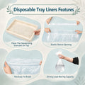 100 Pcs Large Disposable Bird Cage Liners Bulk 34'' x 22''