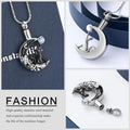 constantlife Cat Moon Urn Necklace for Women Pet Cremation Jewelry for Ashes Stainless Steel Pendant Funeral Keepsake Lo