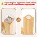 Elevated Dog Bowl Stand Adjustable Dog Food Holder 7”H Small Bamboo