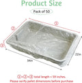 Tfwadmx 50 PCS Disposable Bird Cage Liner Bags 34'' x 22'' Plastic Parakeet Cage Tray Liners Oversized Plastic Tray Cove